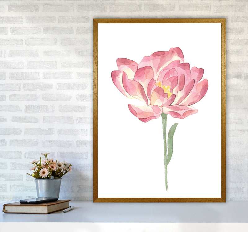 Pink Watercolour Flower Modern Print A1 Print Only