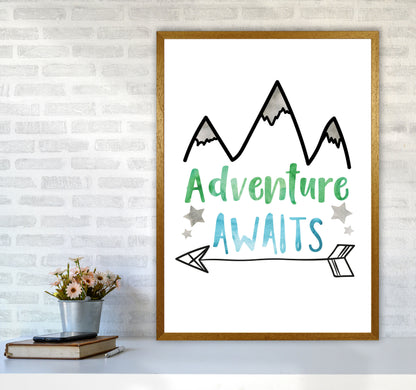 Adventure Awaits Watercolour Modern Print A1 Print Only