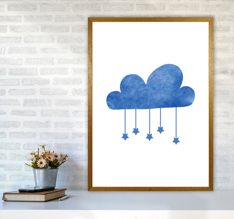 Blue Cloud Watercolour Modern Print A1 Print Only