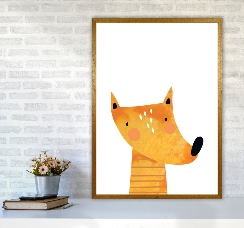 Scandi Fox Watercolour Framed Nursey Wall Art Print A1 Print Only