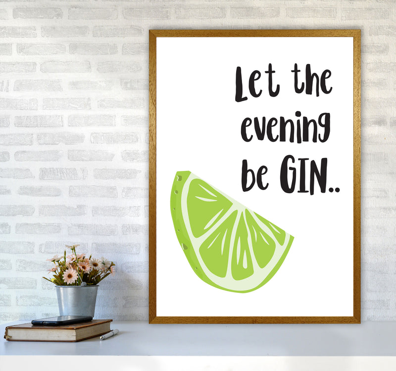 Let The Evening BeGIN Modern Print, Framed Kitchen Wall Art A1 Print Only