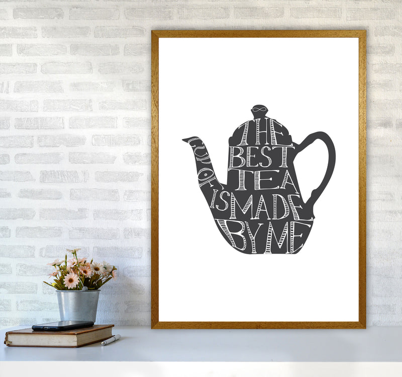 Tea Pot Portrait Modern Print, Framed Kitchen Wall Art A1 Print Only