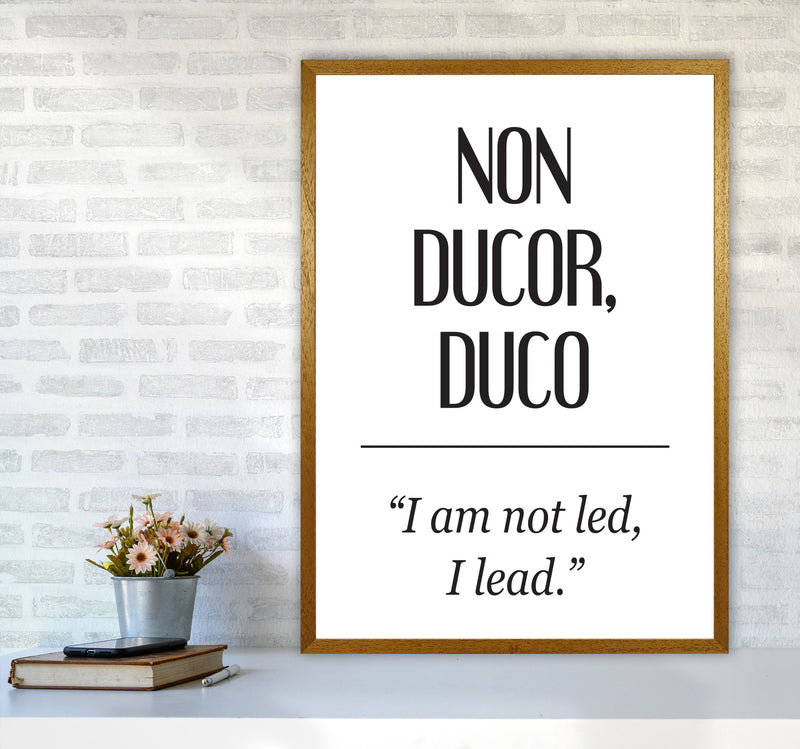 Non Ducor, Duco Framed Typography Wall Art Print A1 Print Only