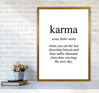 Karma Framed Typography Wall Art Print A1 Print Only