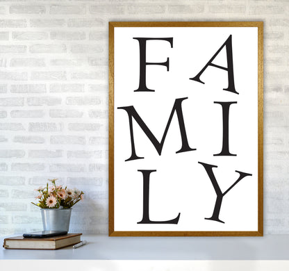Family Framed Typography Wall Art Print A1 Print Only