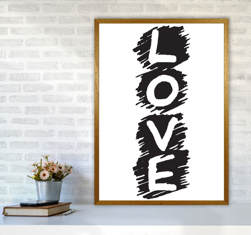 Love Framed Typography Wall Art Print A1 Print Only