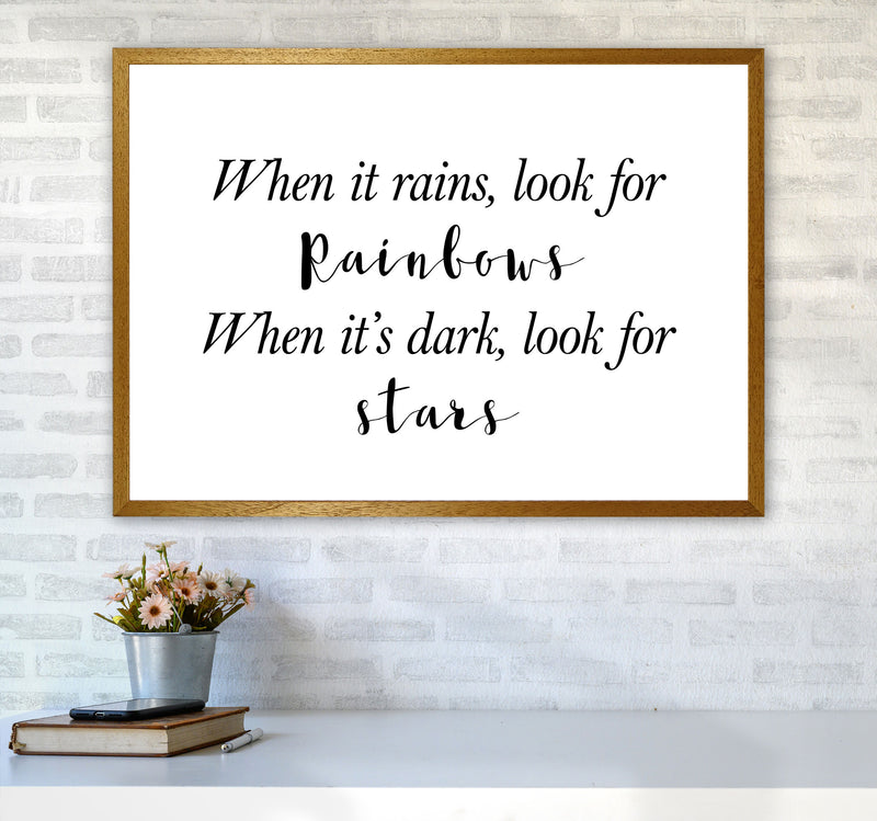 When It Rains Look For Rainbows Modern Print A1 Print Only