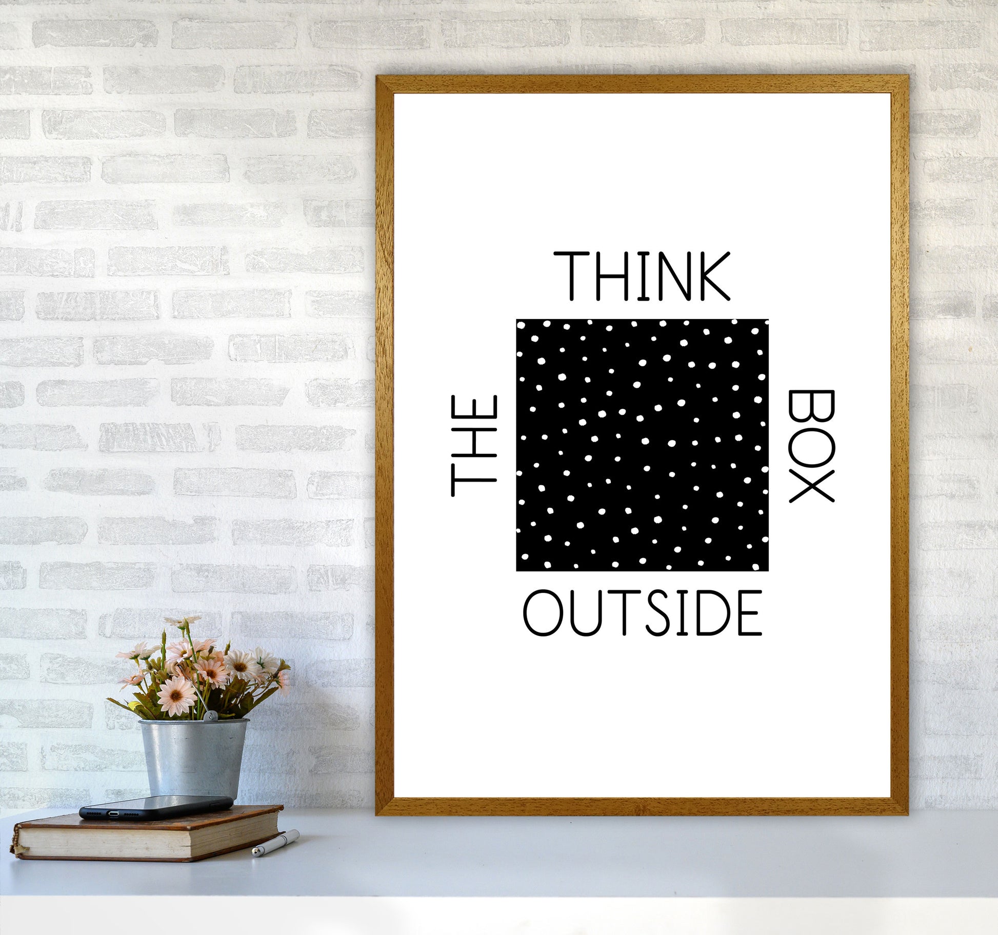 Think Outside The Box Modern Print A1 Print Only