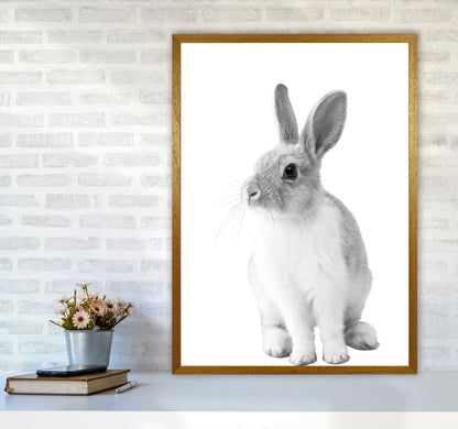 Black And White Bunny Modern Print Animal Art Print A1 Print Only