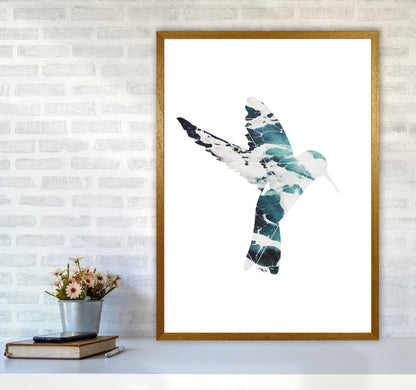 Blue Sea Bird Modern Print Animal Art Print A1 Print Only