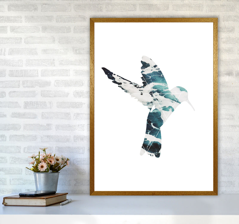 Blue Sea Bird Modern Print Animal Art Print A1 Print Only