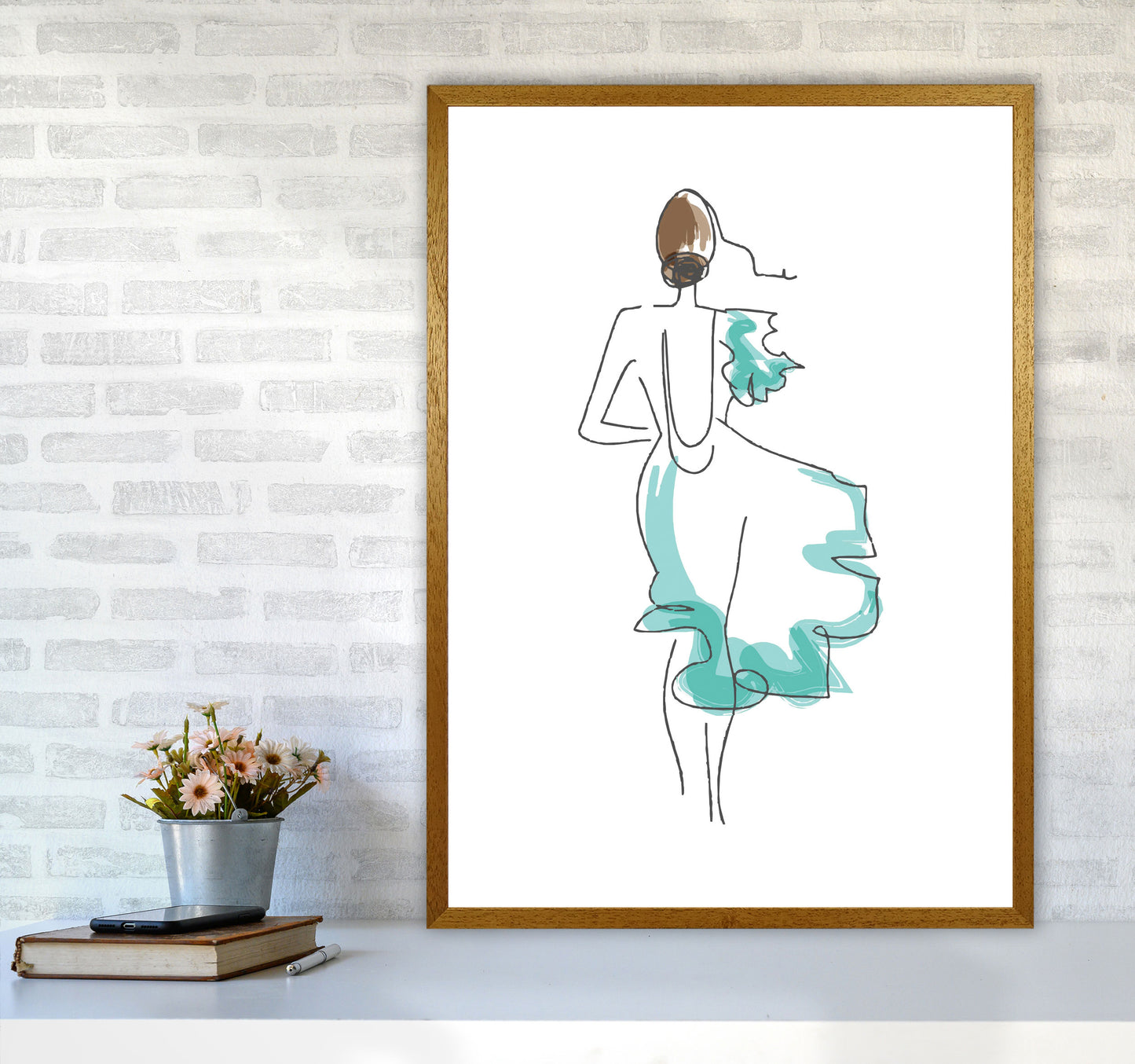 Fashion Line Drawing Modern Print A1 Print Only