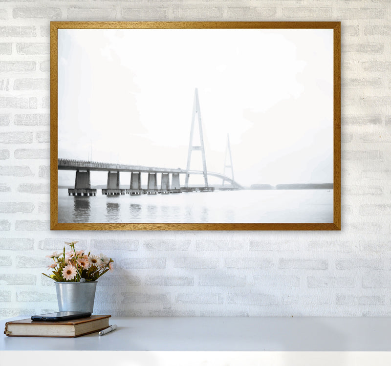 Minimal Grey Bridge Modern Print A1 Print Only