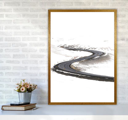 Snowy Road Pass Modern Print A1 Print Only