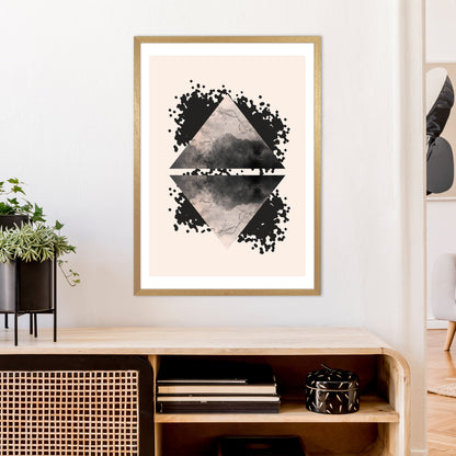 Nude And Black Watercolour 1 Art Print by Pixy Paper A1 Print Only