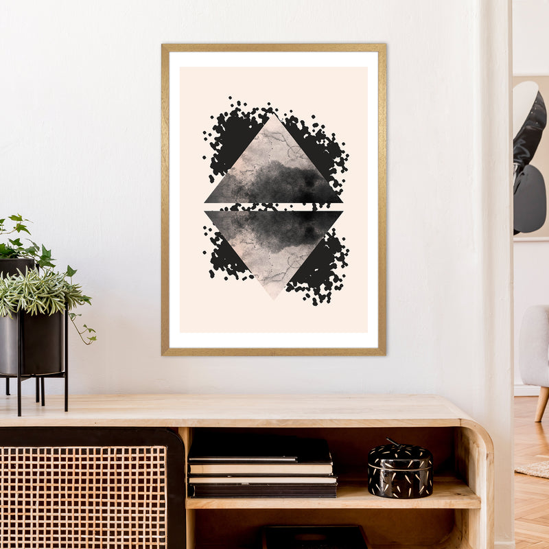 Nude And Black Watercolour 1 Art Print by Pixy Paper A1 Print Only