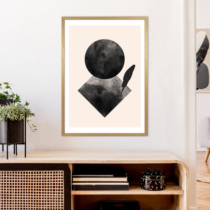 Nude And Black Watercolour 2 Art Print by Pixy Paper A1 Print Only