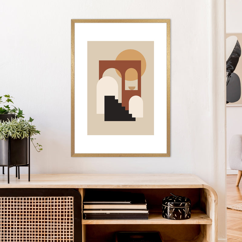 Mica Sand Stairs To Sun N16  Art Print by Pixy Paper A1 Print Only