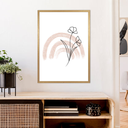 Dalia Chalk Pink Rainbow  Art Print by Pixy Paper A1 Print Only