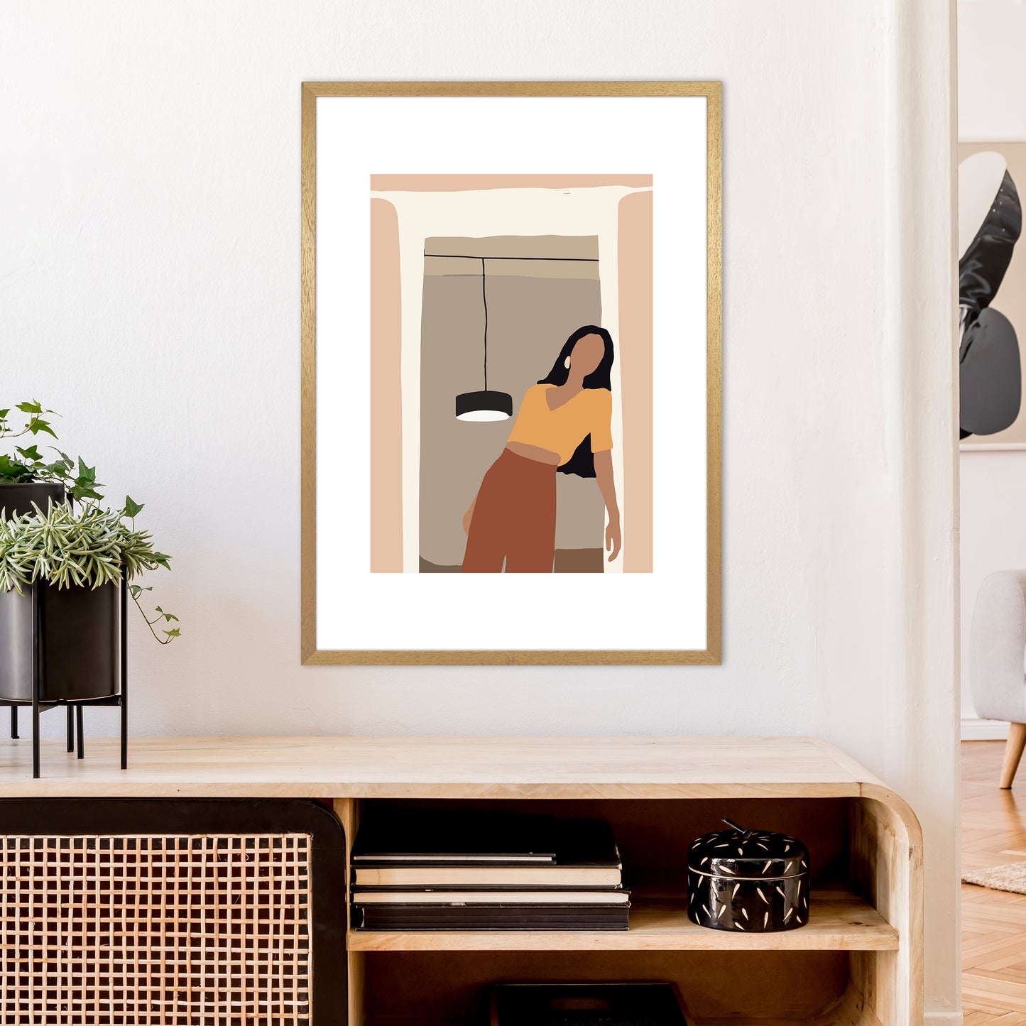 Mica Girl In Doorway N10  Art Print by Pixy Paper A1 Print Only