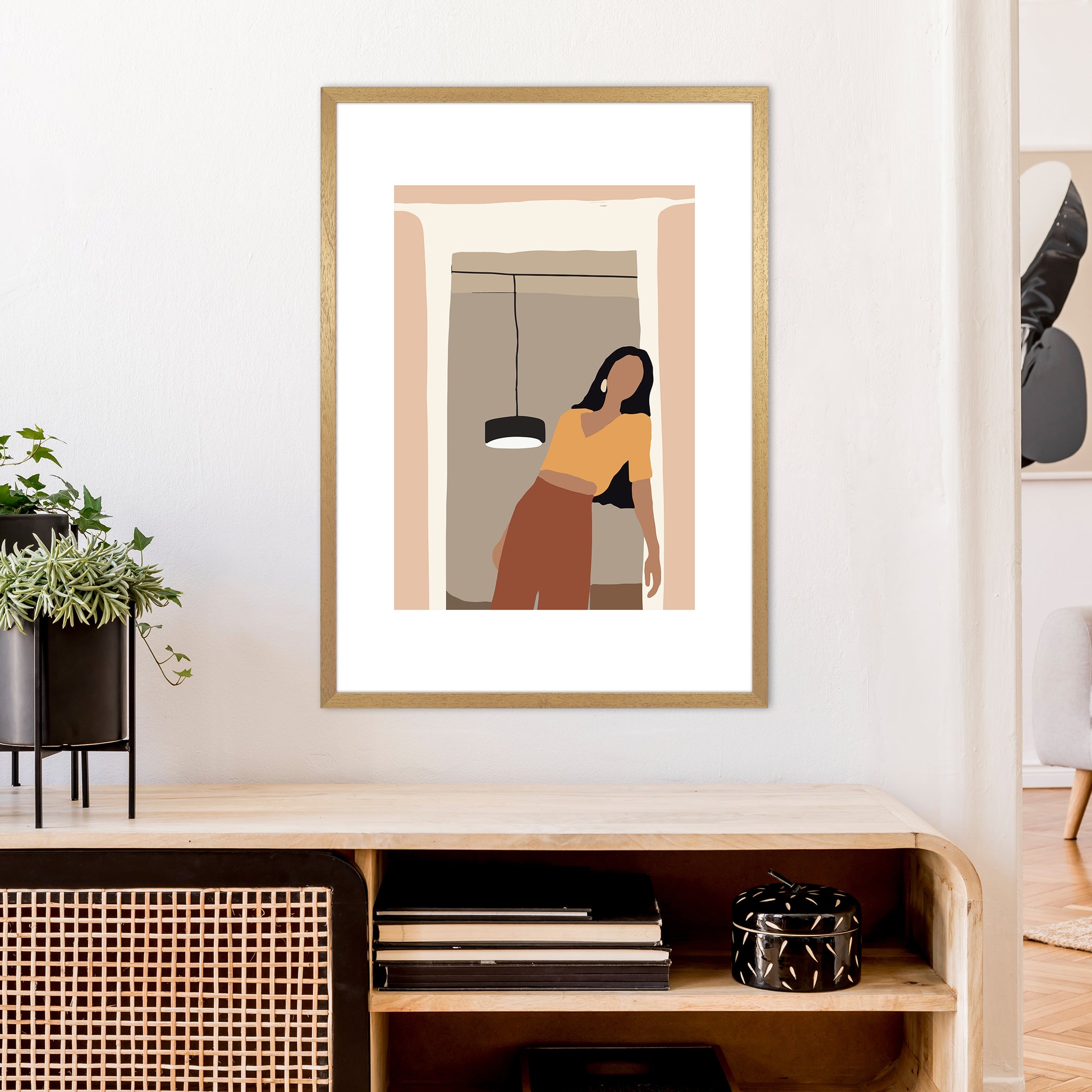 Mica Girl In Doorway N10  Art Print by Pixy Paper A1 Print Only