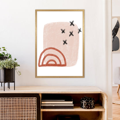 Dalia Chalk Red Rainbow  Art Print by Pixy Paper A1 Print Only