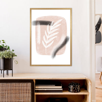Dalia Chalk White Leaf  Art Print by Pixy Paper A1 Print Only
