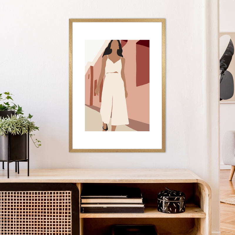 Mica Girl In Street N7  Art Print by Pixy Paper A1 Print Only