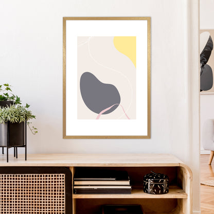 Mila Pink Abstract N19  Art Print by Pixy Paper A1 Print Only