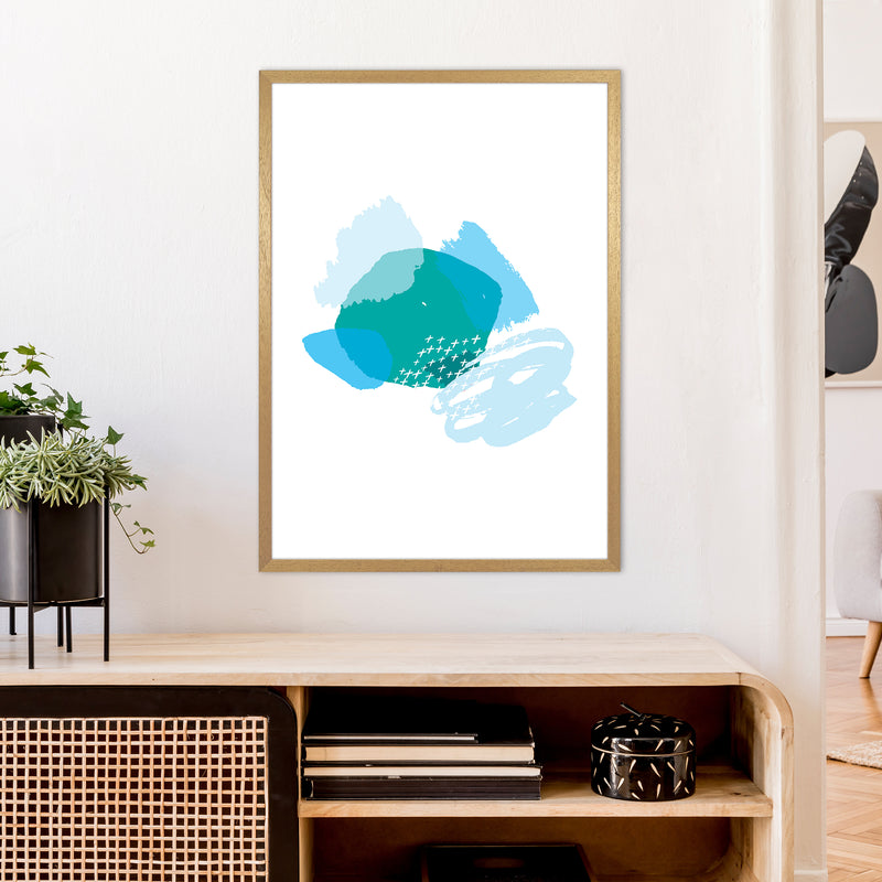 Mismatch Blue And Teal  Art Print by Pixy Paper A1 Print Only