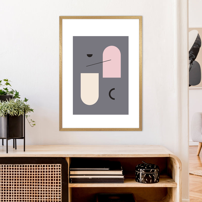 Mila Abstract Pink N5  Art Print by Pixy Paper A1 Print Only