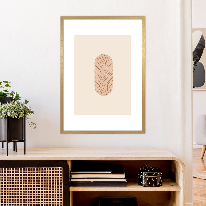 Mica Sand Leaf N12  Art Print by Pixy Paper A1 Print Only