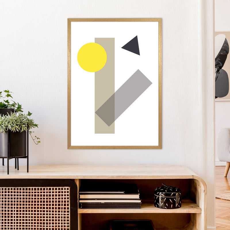 Random Geo Yellow  Art Print by Pixy Paper A1 Print Only