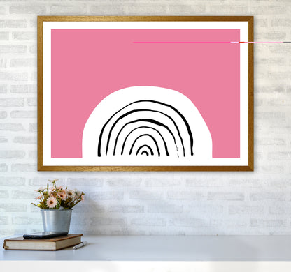 Pink Rainbow Neon Funk  Art Print by Pixy Paper A1 Print Only