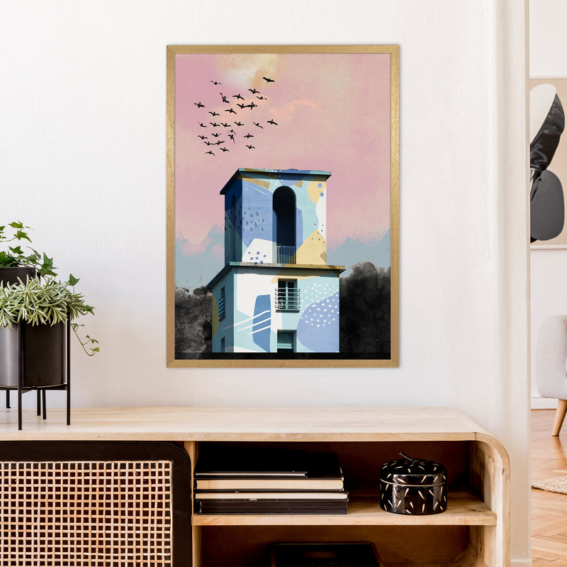 Pop Art Concrete Tower  Art Print by Pixy Paper A1 Print Only