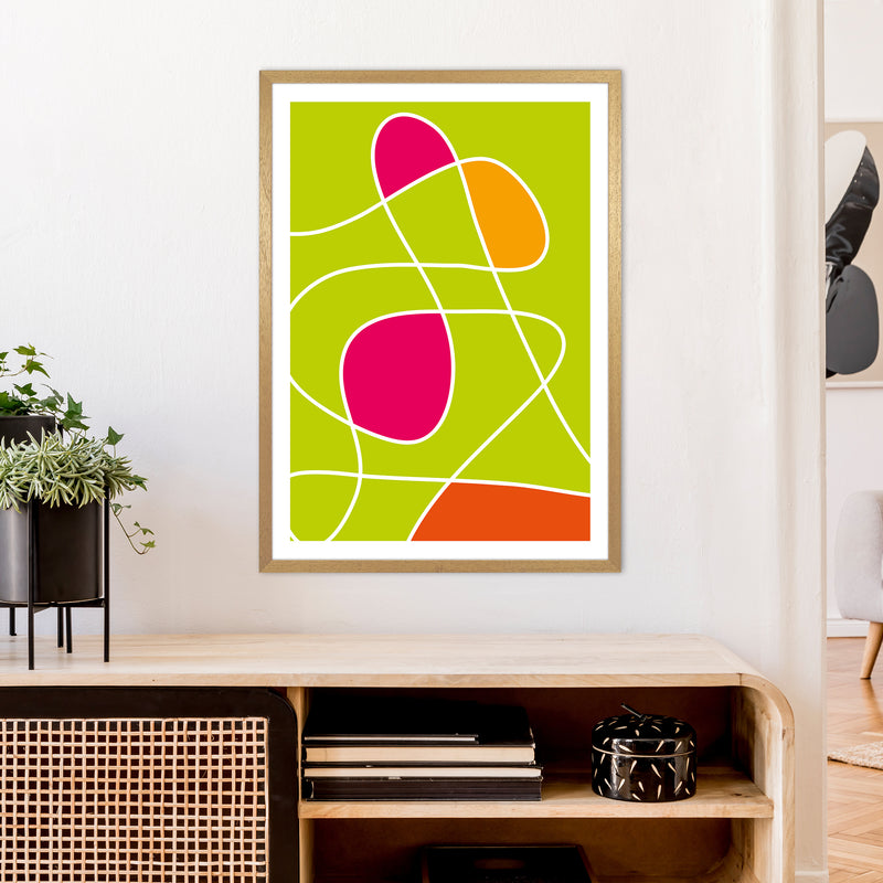 Lime Mess Neon Funk  Art Print by Pixy Paper A1 Print Only