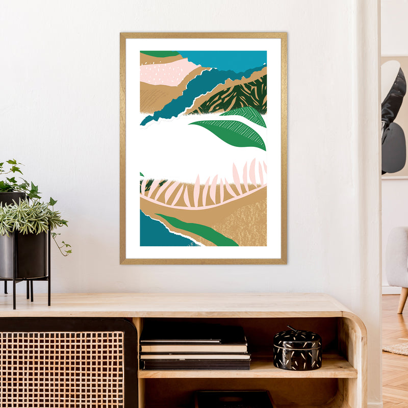 White Mixed Jungle Abstract  Art Print by Pixy Paper A1 Print Only