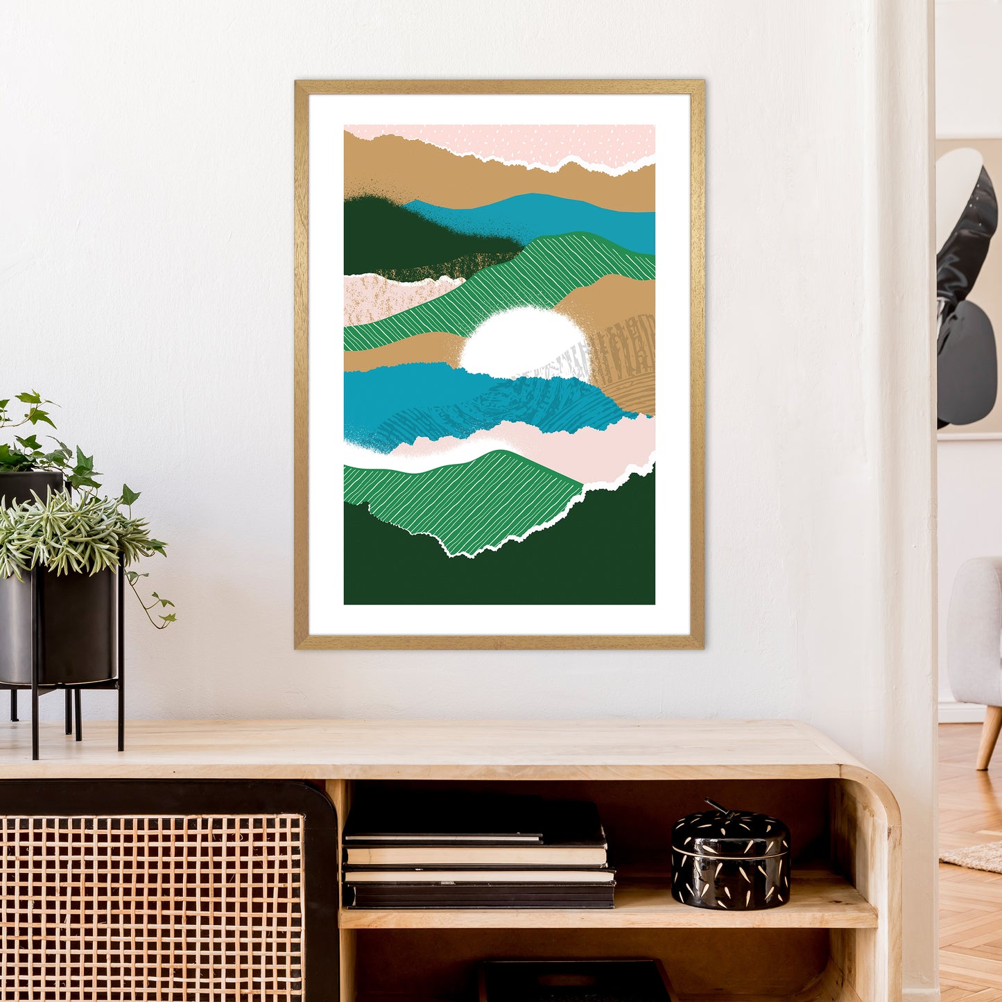 Sun Rising Jungle Abstract  Art Print by Pixy Paper A1 Print Only
