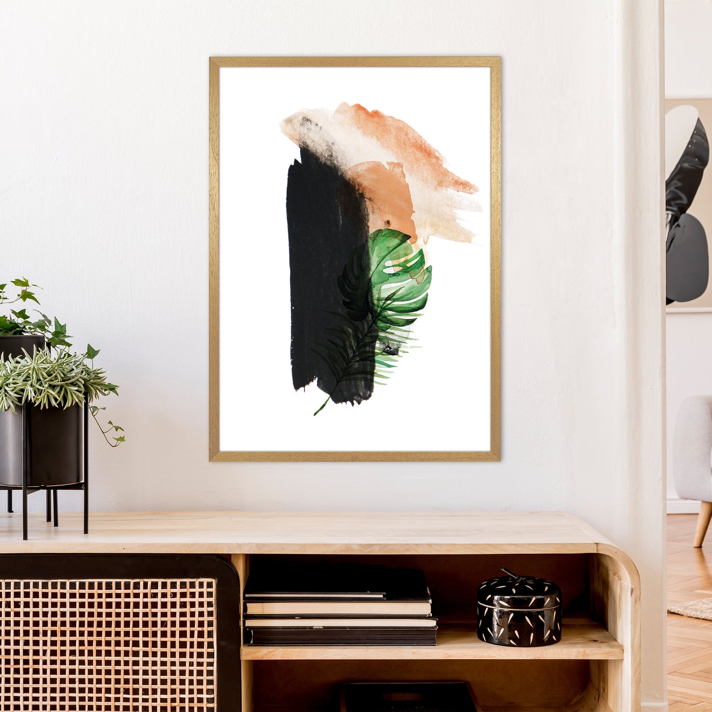 Exotic Abstract Strokes  Art Print by Pixy Paper A1 Print Only