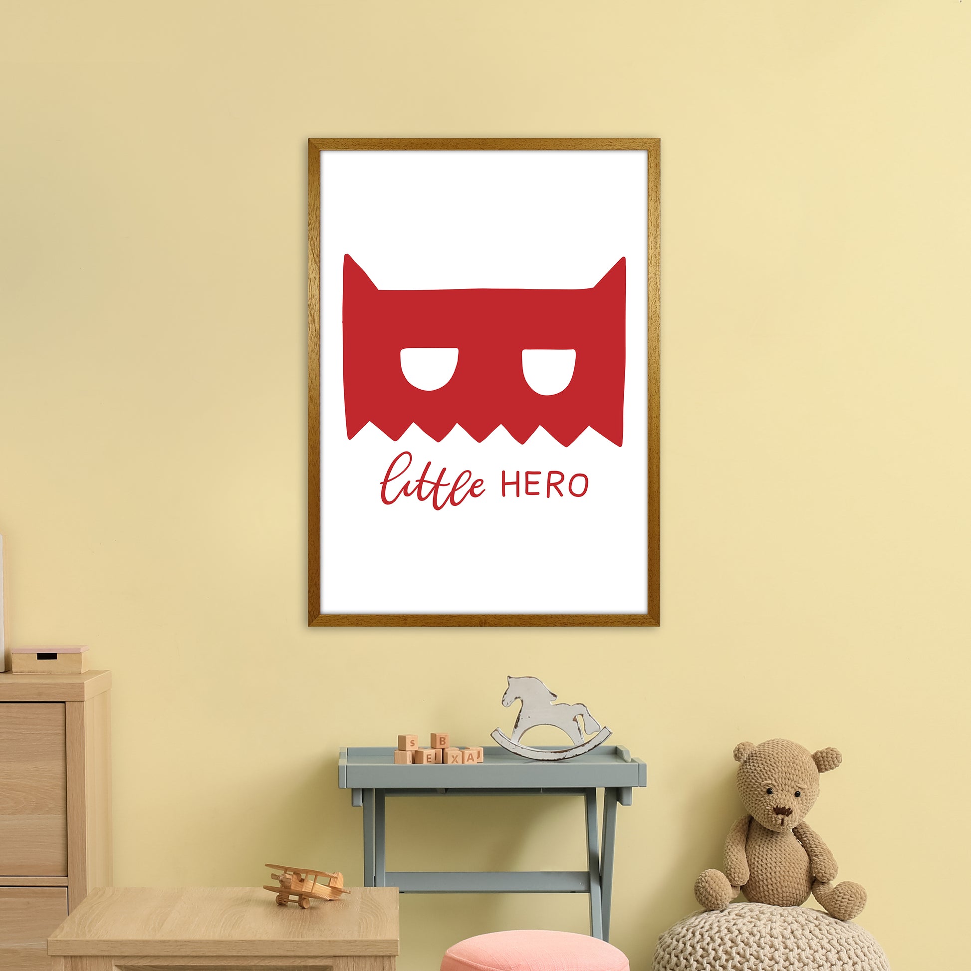 Little Hero Mask Red Super Scandi  Art Print by Pixy Paper A1 Print Only