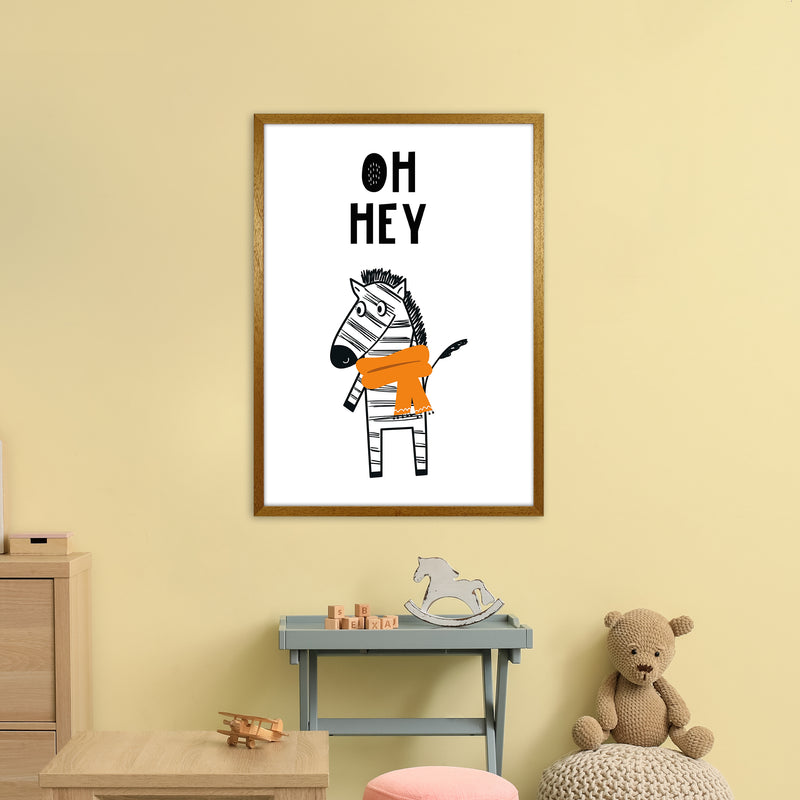 Oh Hey Zebra Animal Pop  Art Print by Pixy Paper A1 Print Only