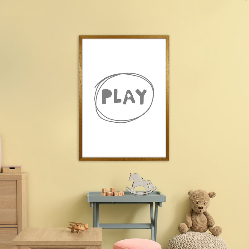 Play Super Scandi Grey  Art Print by Pixy Paper A1 Print Only