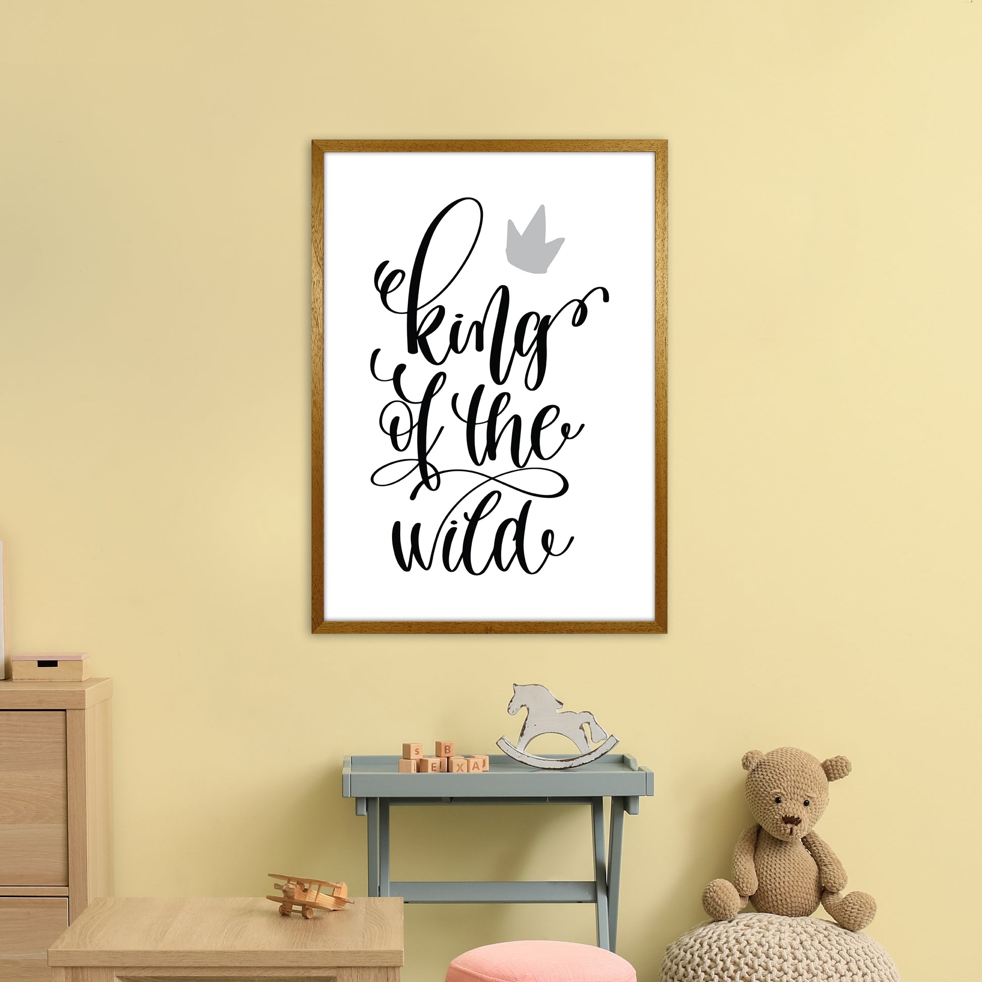 King Of The Wild Black  Art Print by Pixy Paper A1 Print Only
