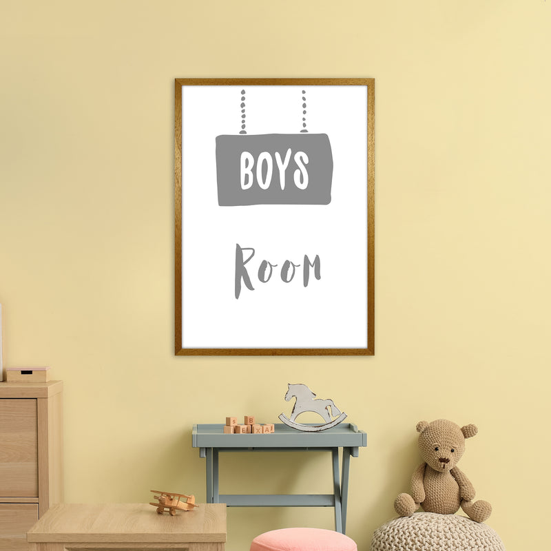 Boys Room Grey  Art Print by Pixy Paper A1 Print Only