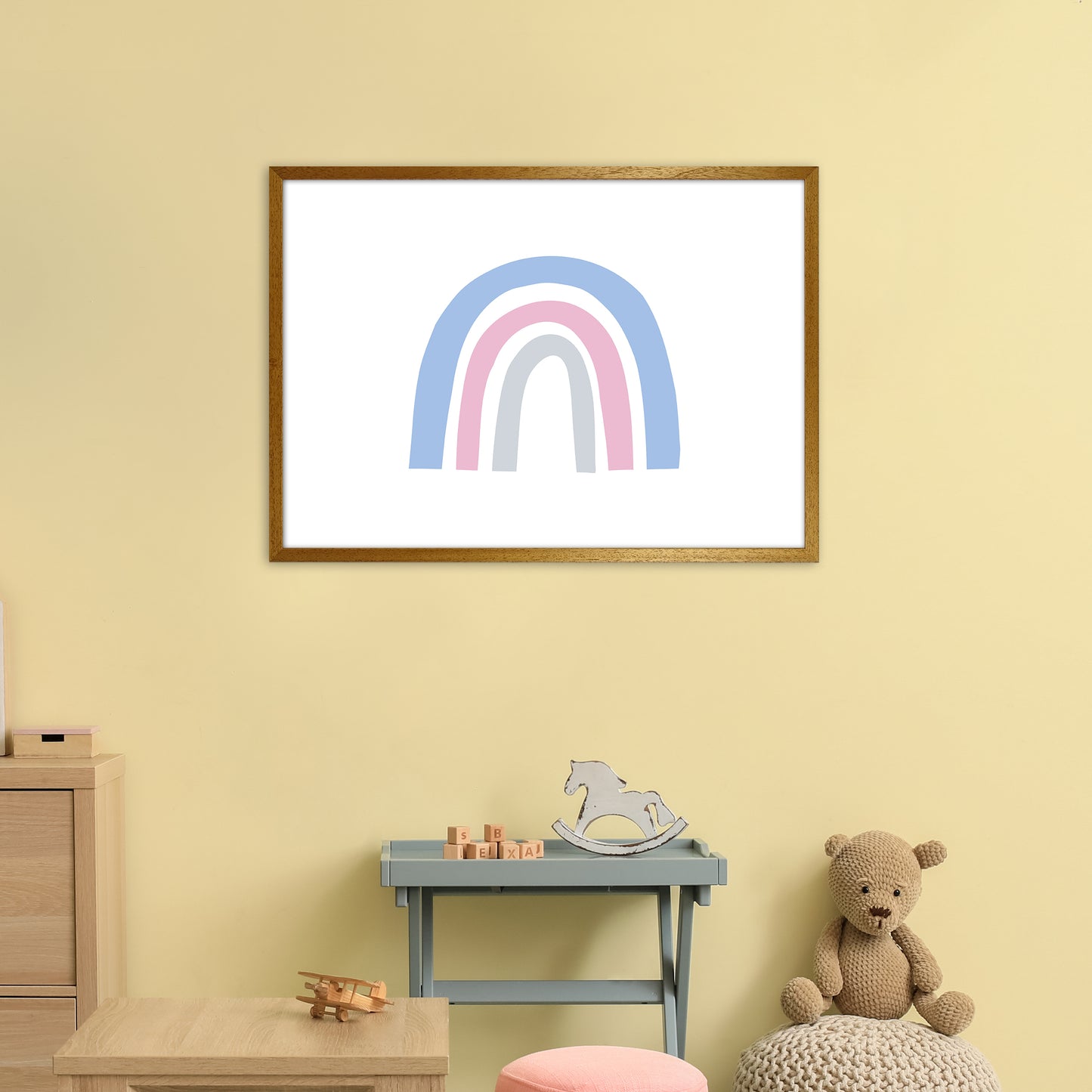 Rainbow Blue  Art Print by Pixy Paper A1 Print Only