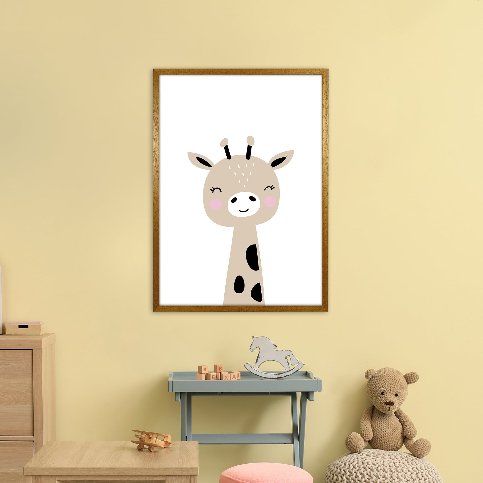 Giraffe Brown  Art Print by Pixy Paper A1 Print Only