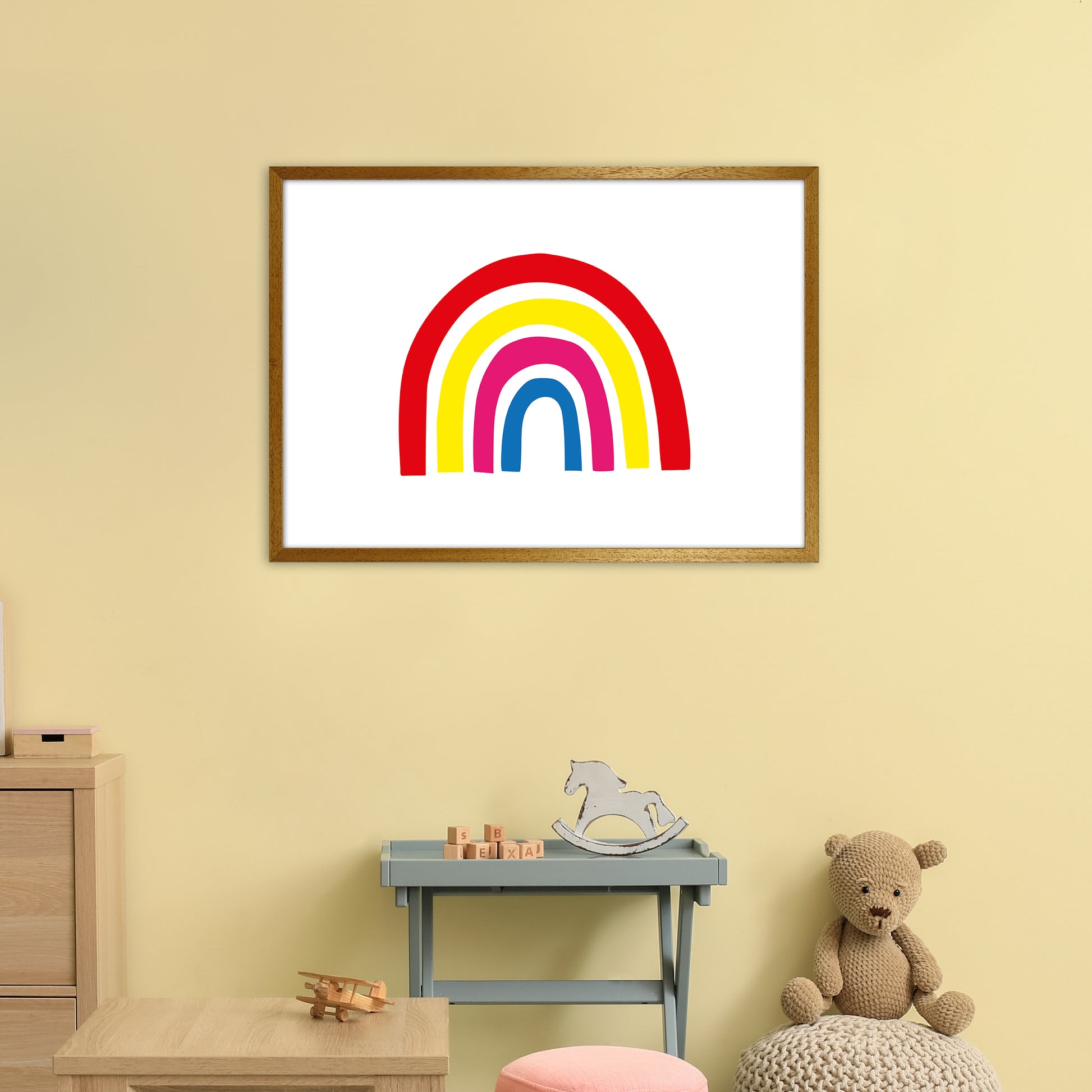 Rainbow Red  Art Print by Pixy Paper A1 Print Only