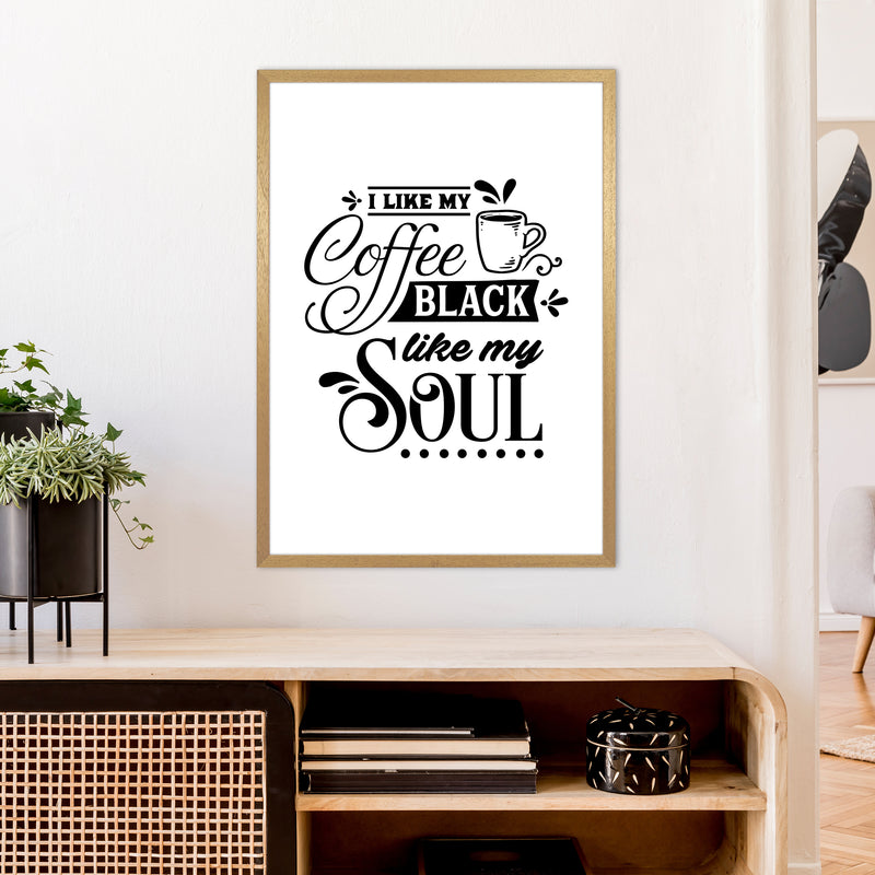 Coffee Black Like My Soul  Art Print by Pixy Paper A1 Print Only
