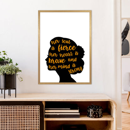 Her Soul Is Fierce Orange  Art Print by Pixy Paper A1 Print Only