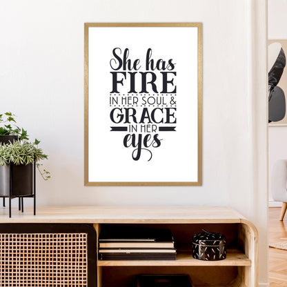 She Has Fire In Her Soul  Art Print by Pixy Paper A1 Print Only